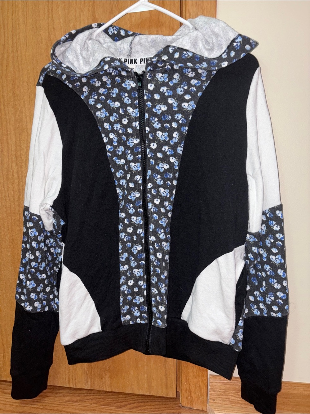VS PINK Full Zip Floral Hoodie